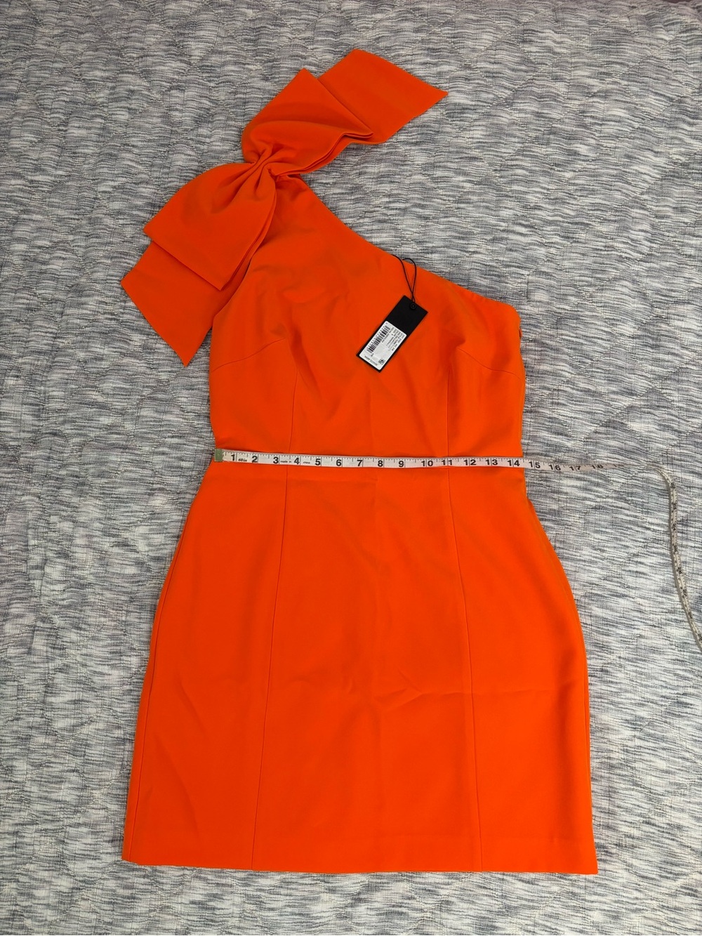 Gianni Bini Deliah One Shoulder Sleeveless Sheath Crepe Mini Dress Sz 8 NWT - - Picture 5 of 6
